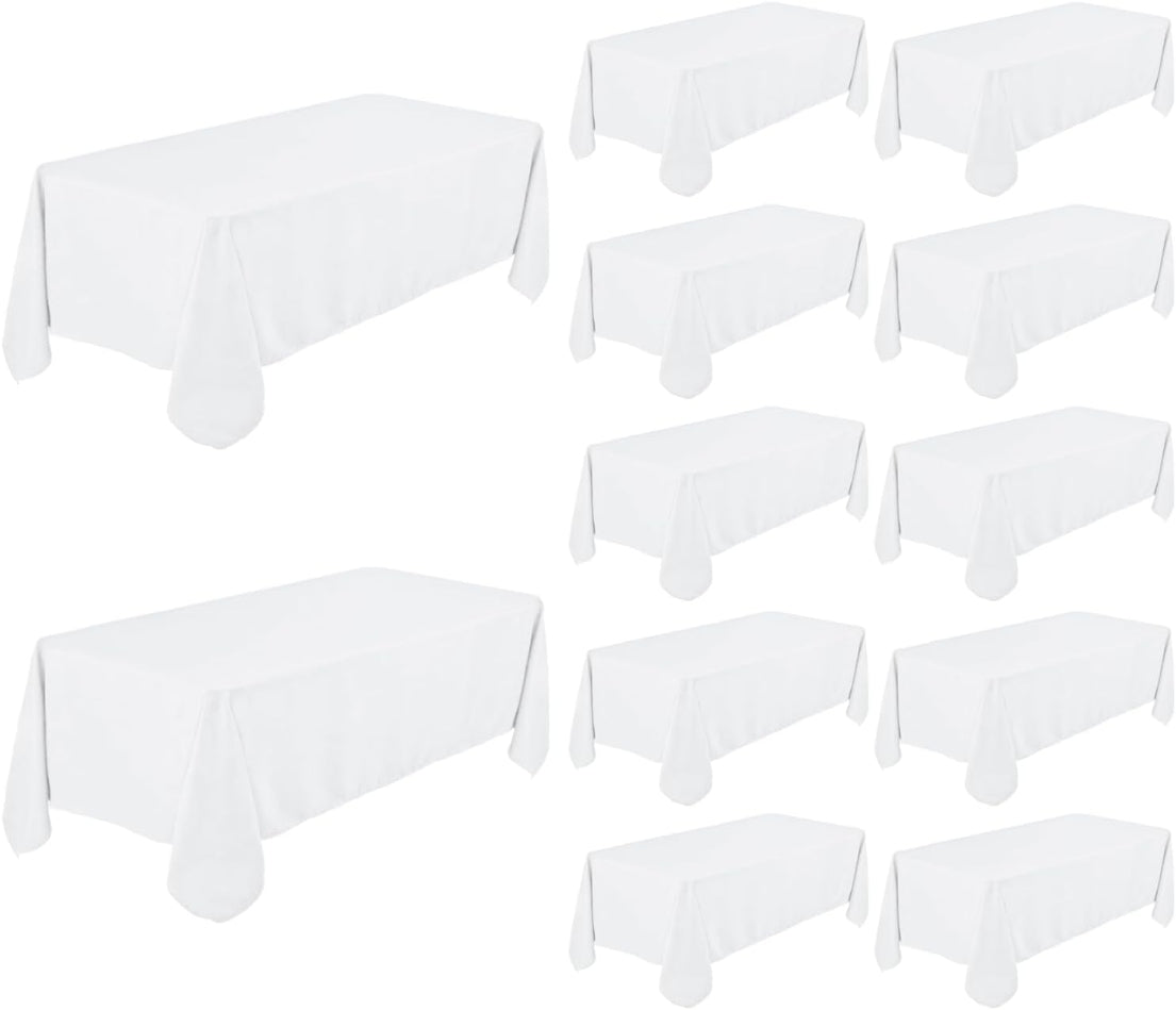 White tablecloth – rental linen for weddings, parties, and events in Oregon.